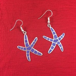 Handcrafted white metal earrings